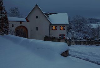 Gästehaus im Winter