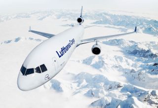 MD11 over alps